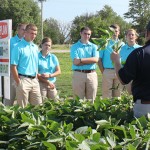 Nebraska State FFA Officers meet with United Farmers Cooperative Agronomists, Mike Zwingman and Brian Hunt, to discuss day-to-day career activities.